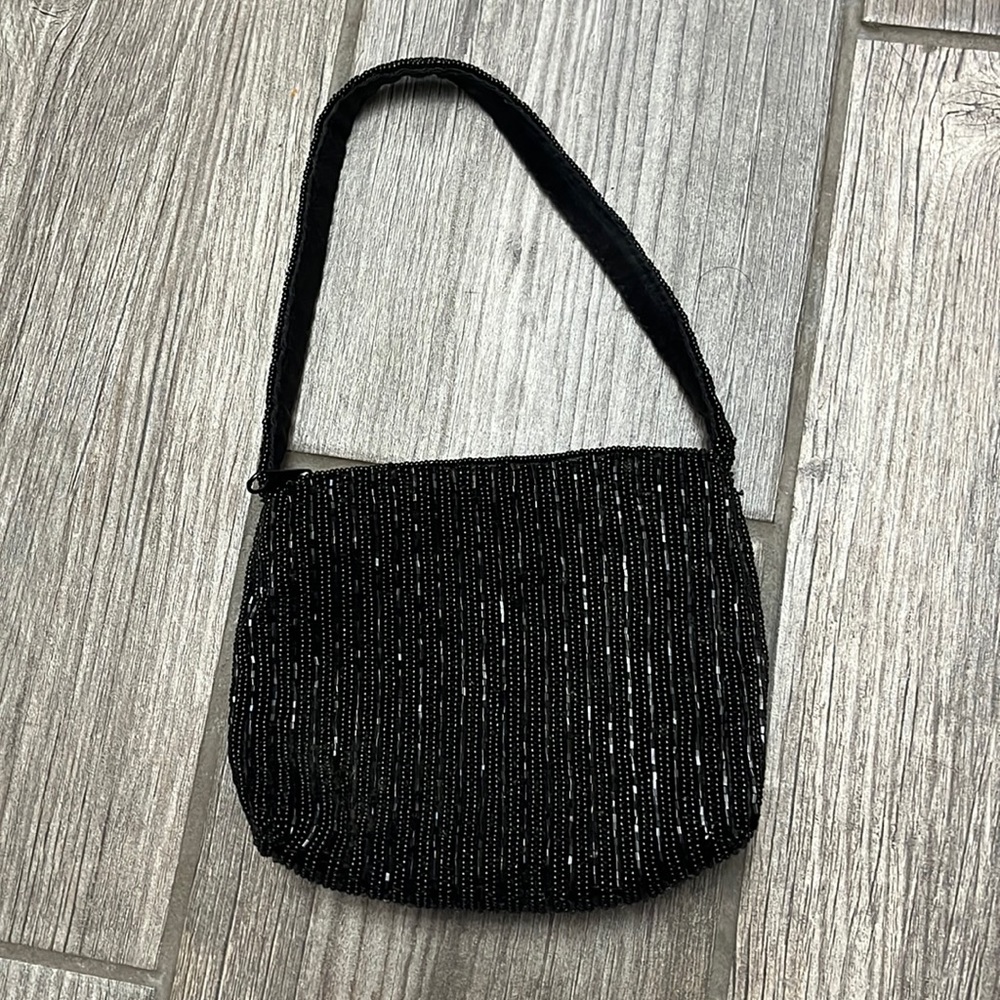 La Regale Small Black Evening Purse